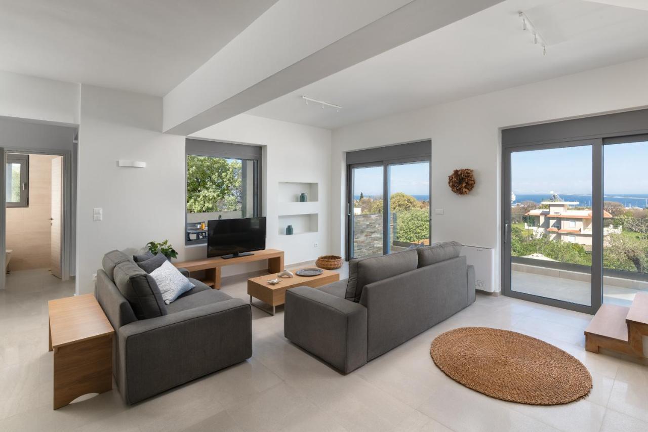 Terpsis Pool Villa Asgourou ภายนอก รูปภาพ